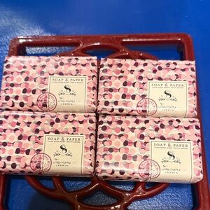 Soap & Paper Factory Jasmine Shea Soap 4 Pack Petit Savon New
